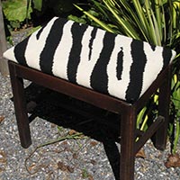 Zebra stool top